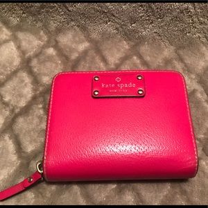 Kate Spade Small Pink Wellesley Zipper Coin Wallet